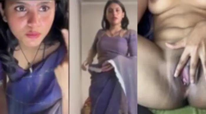 Cute Fit Young Girl Naked in Saree Video