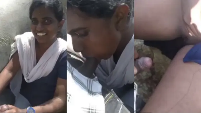 Tamil Young Dusky Girl Blowjob & Fucking Outside Hot Video